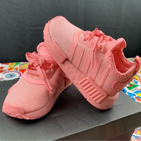 Adidas NMD R1 All Pink Size 5K - Picture 11 of 14